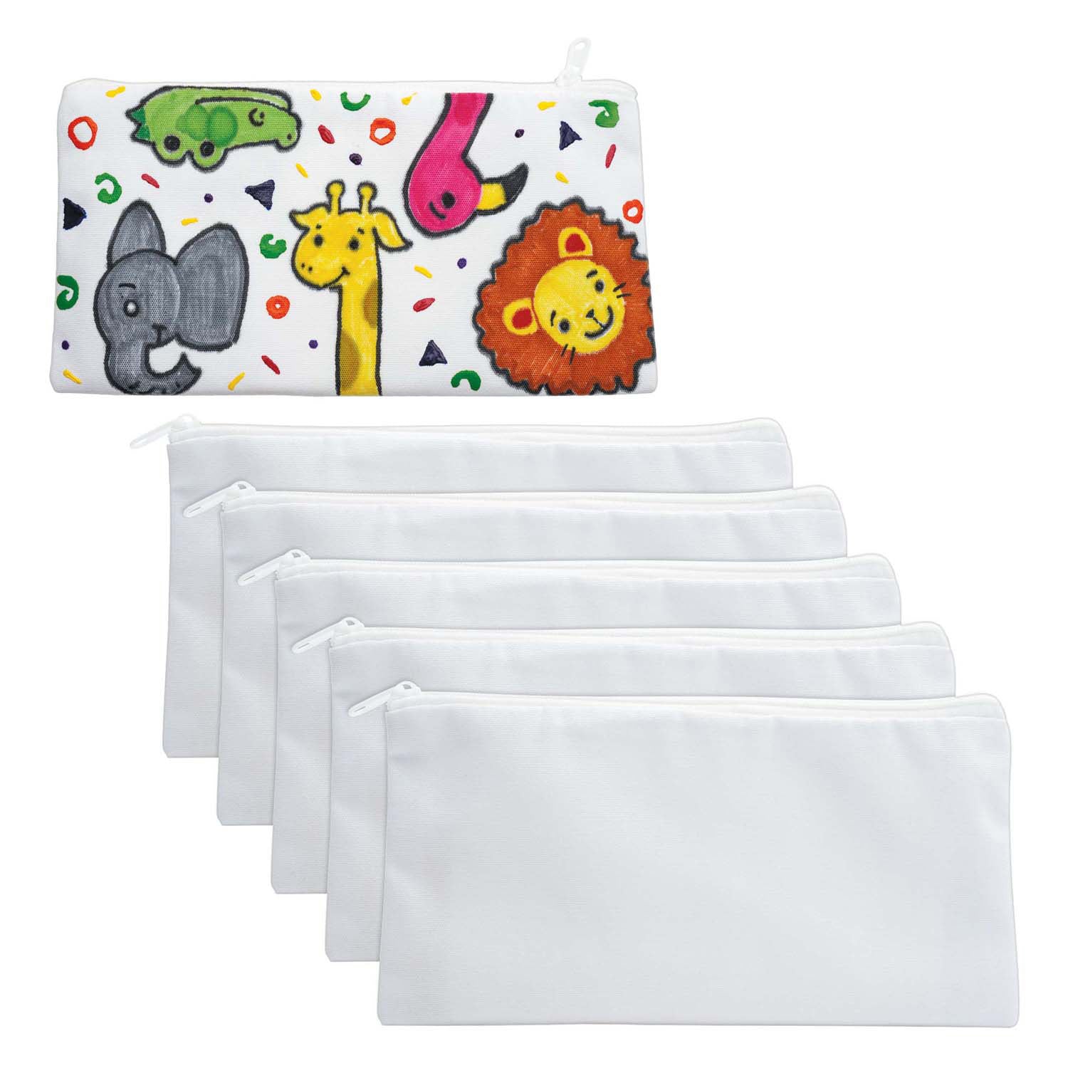 Kleuringen - versier je eigen etui canvas, set van 12