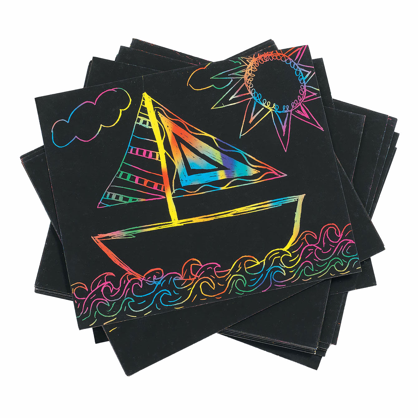 Colorations - Kraskaart Regenboogkleuren, Set van 100