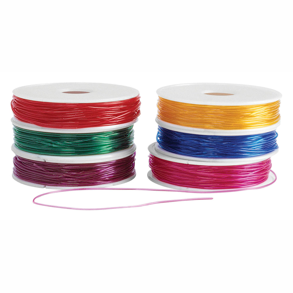 Colorations - kralenkoord stretchbaar gekleurd 6 spoelen, 55mtr.
