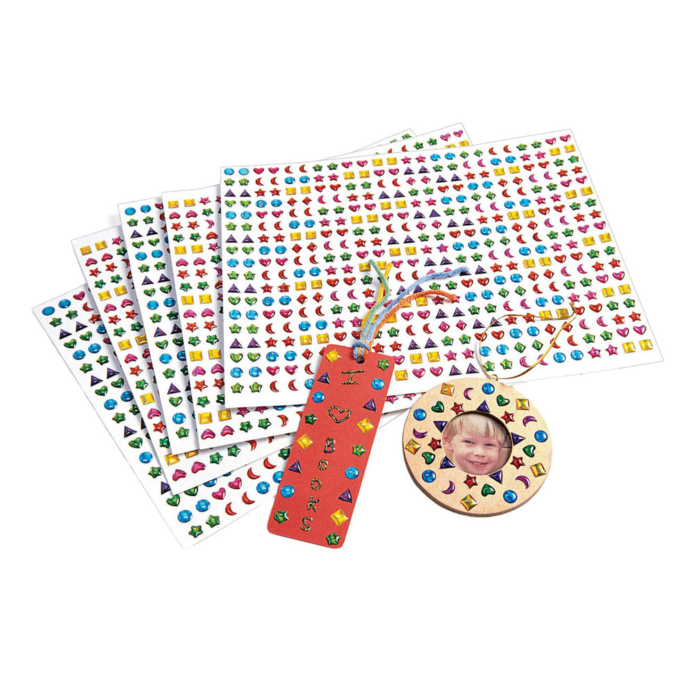 Kleuringen - 3d edelsteenstickers, 2150st.
