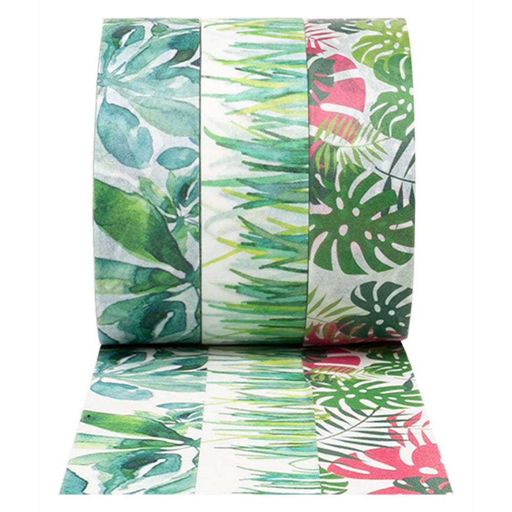 Kleuringen - Washi Tape Planten 3 Rollen, 5mtr.