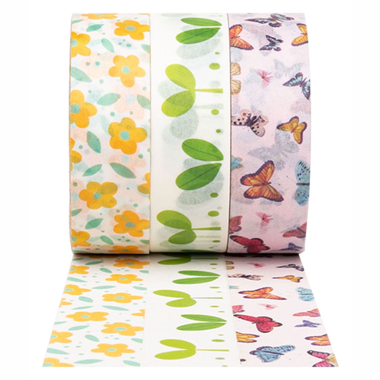 Kleuringen - Washi Tape Lente 3 Rollen, 5mtr.