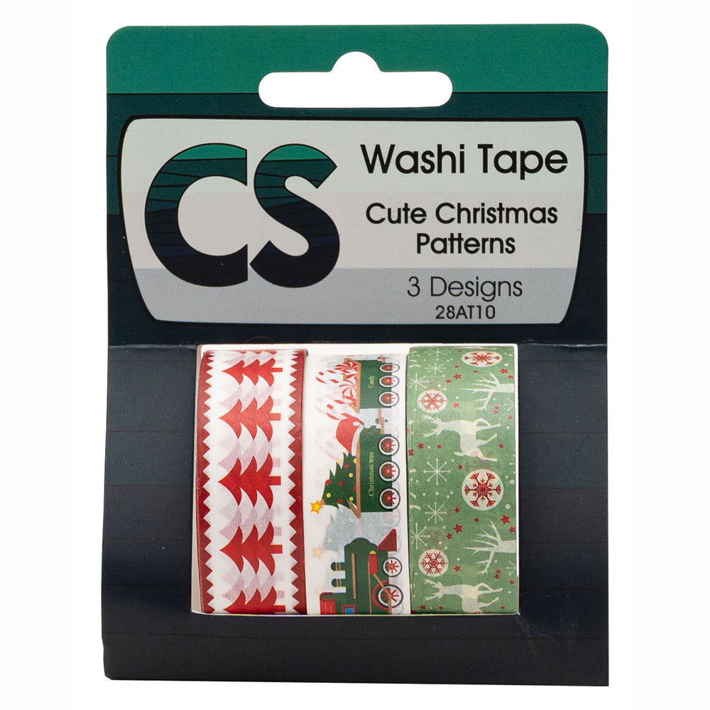 Kleuringen - Washi Tape Kerst 3 Rollen, 5mtr.