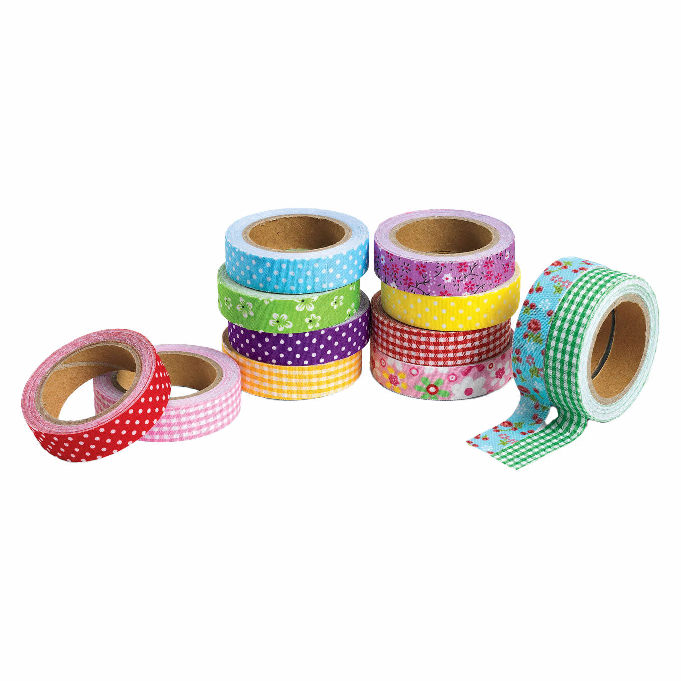Kleuringen - tape stof en patronen, set van 12