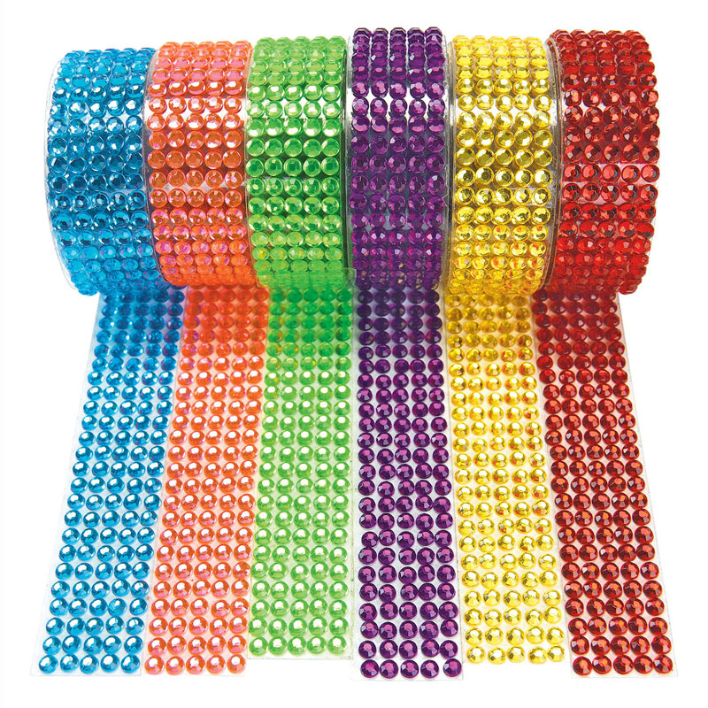 Kleuringen Tape Kunststof Edelstenen Kleur, Set van 6
