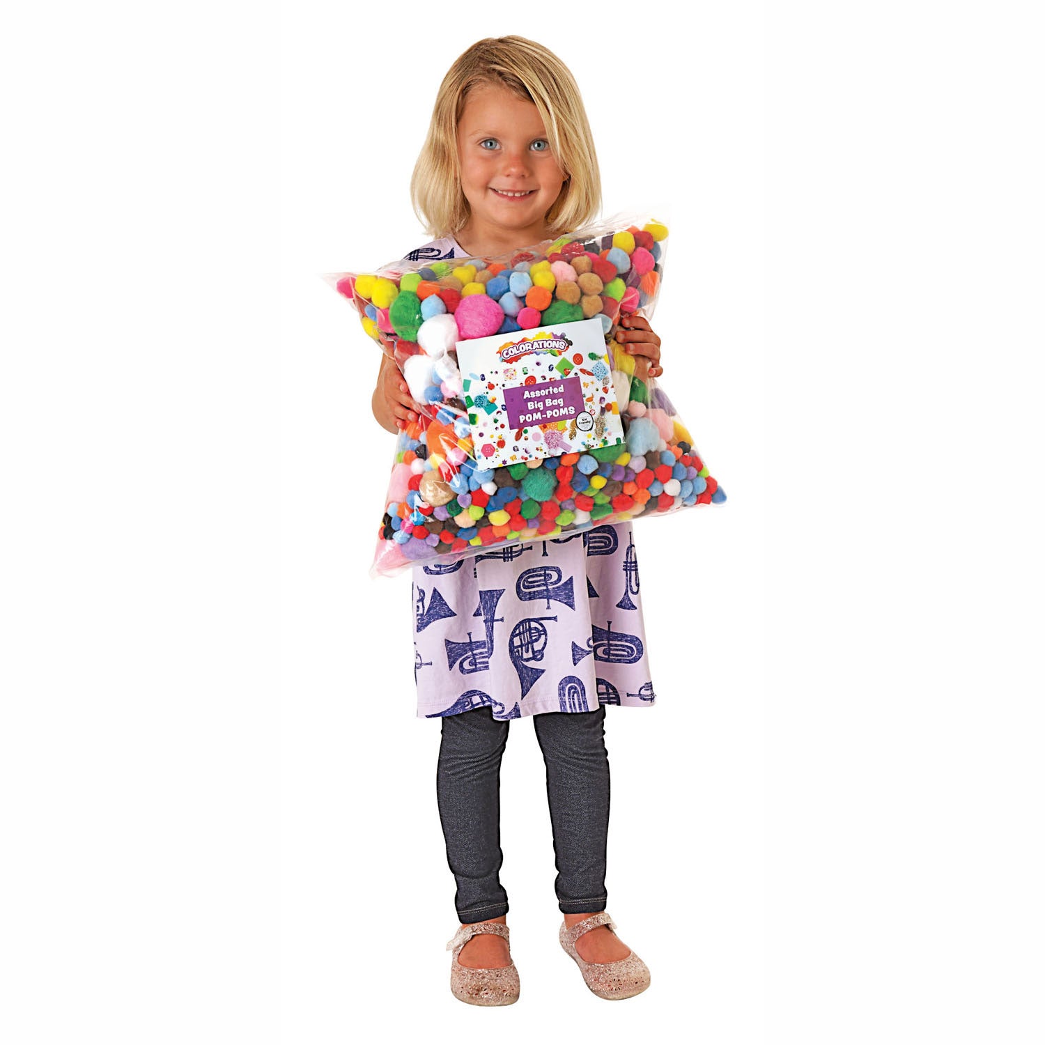 Kleuringen Zak Pompoms 450 gram, 1200st.