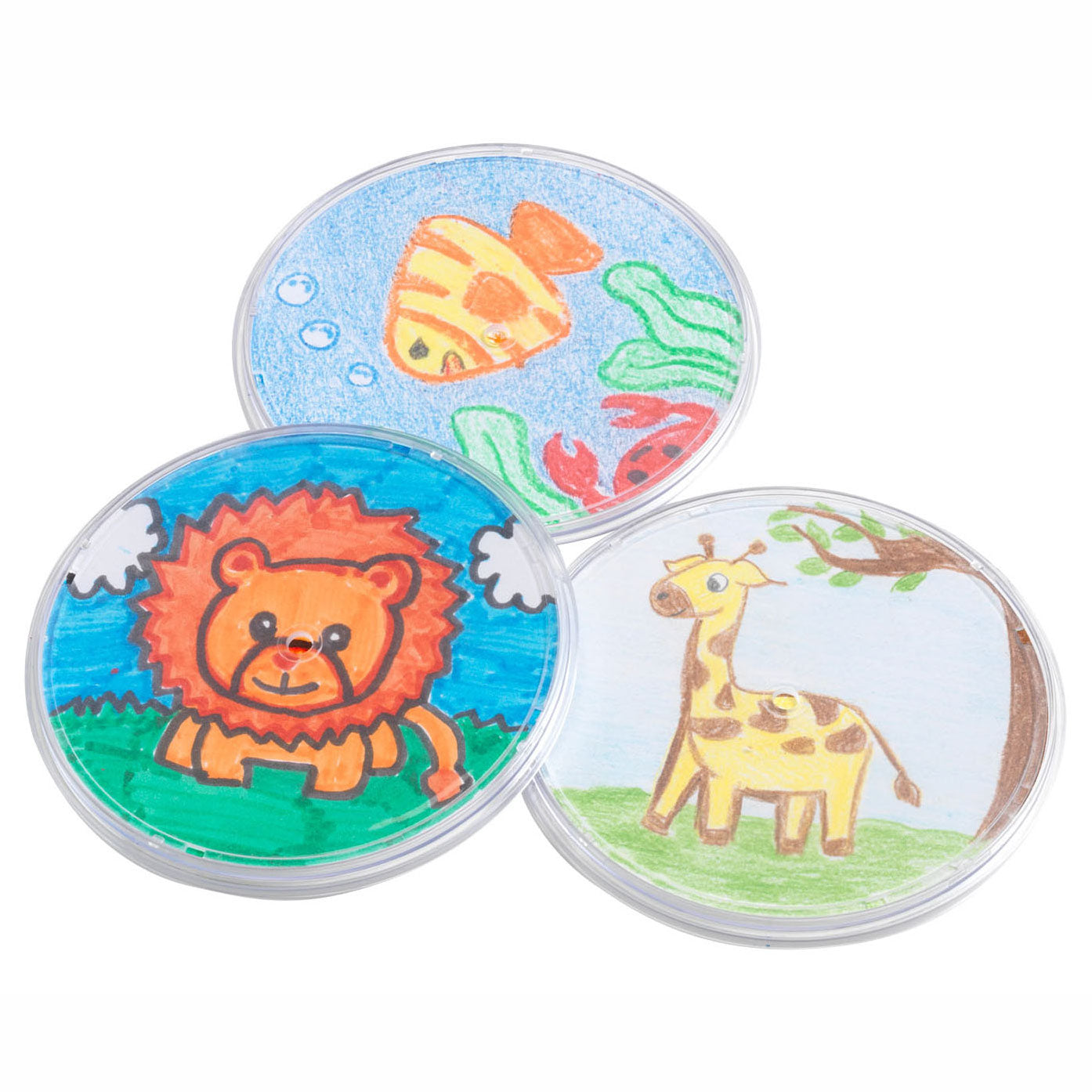 Colorations - Versier je eigen Onderzetters Transparant, Set van 12