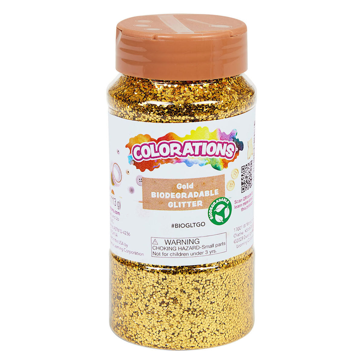 Kleuringen - biologische afbreekbare glitter - goud, 113 gram