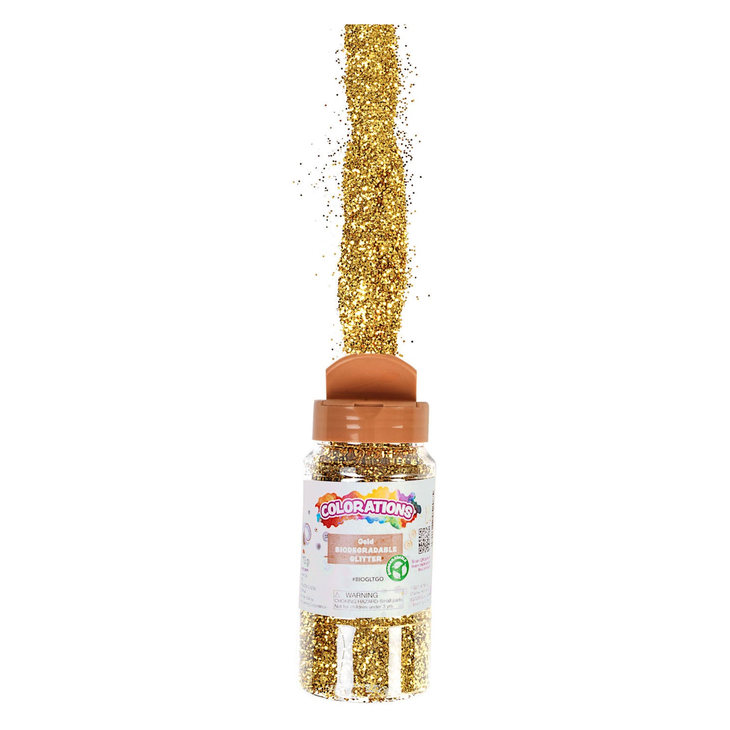 Kleuringen - biologische afbreekbare glitter - goud, 113 gram