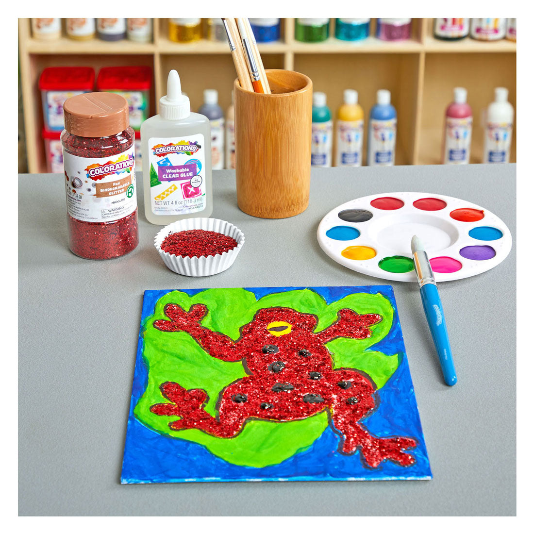 Colorations - biologische afbreekbare glitter - rood, 113 gram