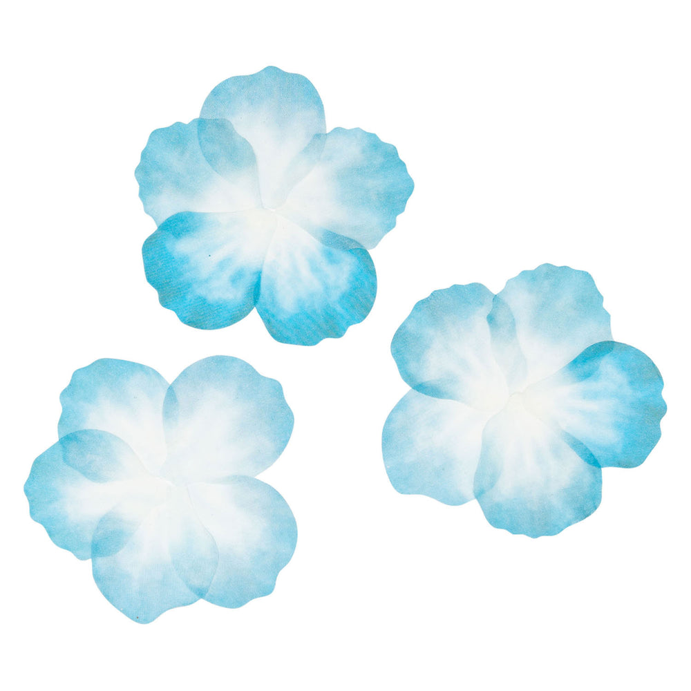 Kleuringen - washi stickers - blauwe bloemblaadjes, 80st.
