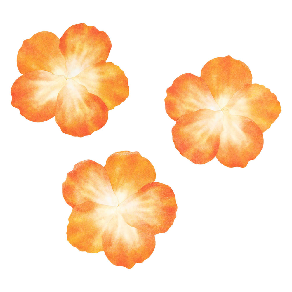 Kleuringen - washi stickers - oranje bloemblaadjes, 80st.