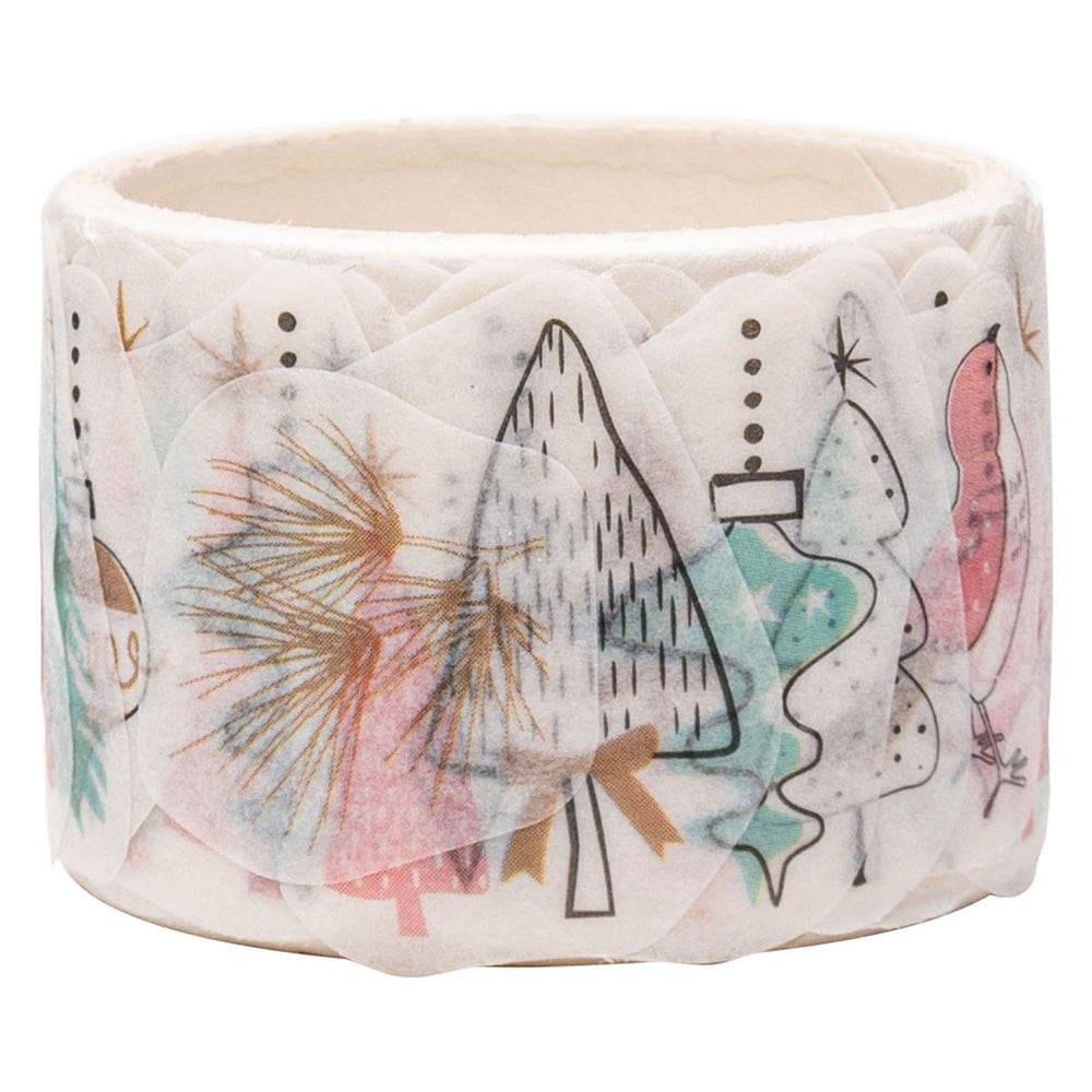 Inkleuringen - washi-stickers - kerstthema, 80st.