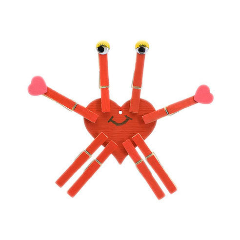 Kleuringen - houten hartornamenten groot, 20st.