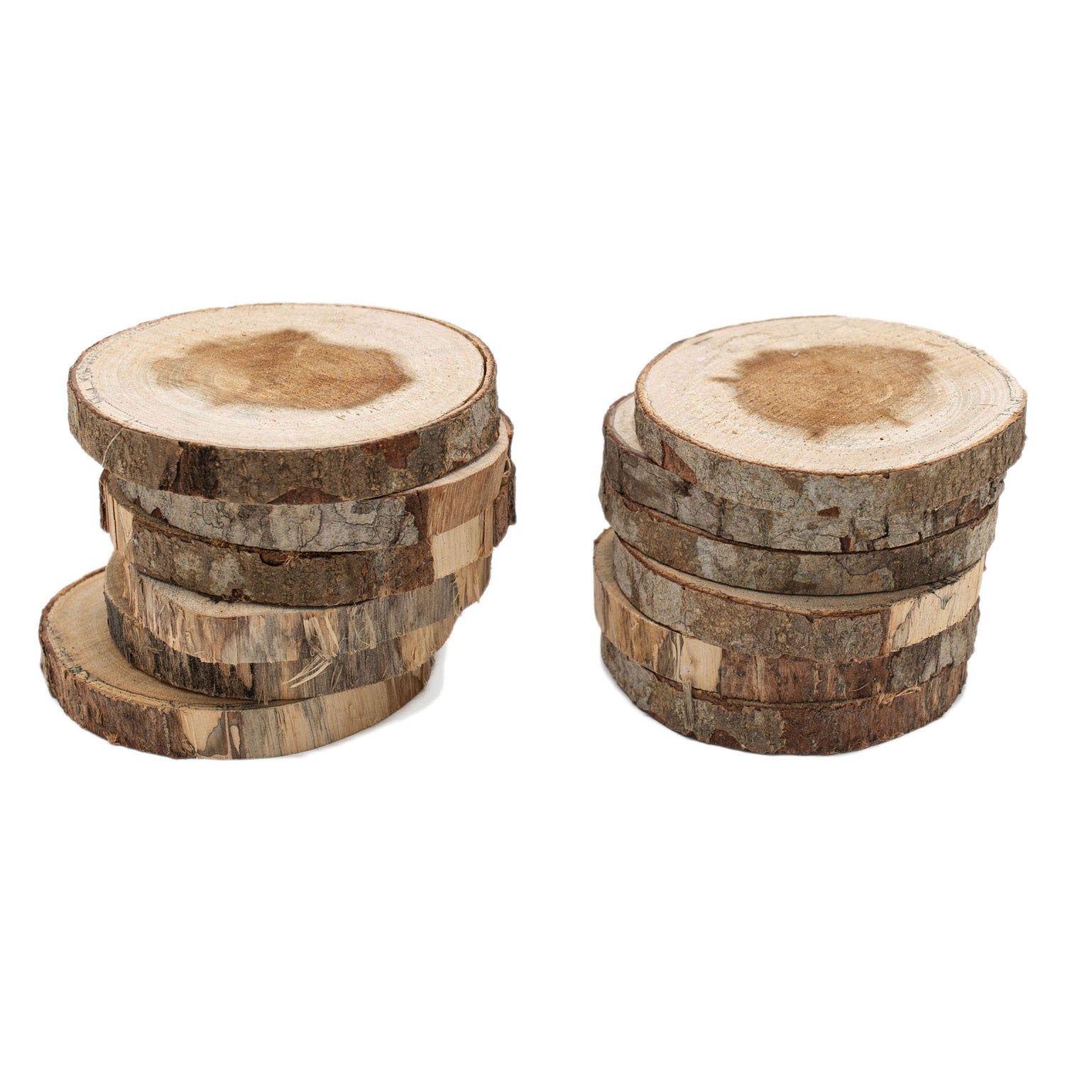Kleuringen - Onbewerkte Houten Schijfjes 8-10cm, 12st.