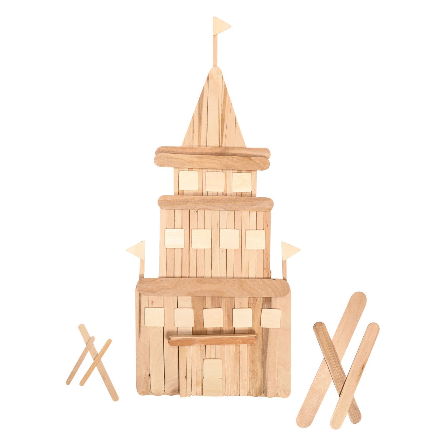 Inkleuringen - houten knutselstokjes diverse klaslokaalset, 1200st.