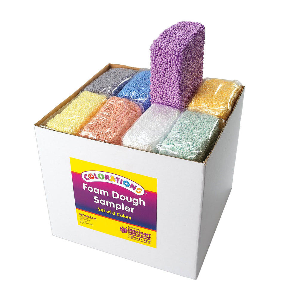 Kleuringen - foam klei kleur, set van 8