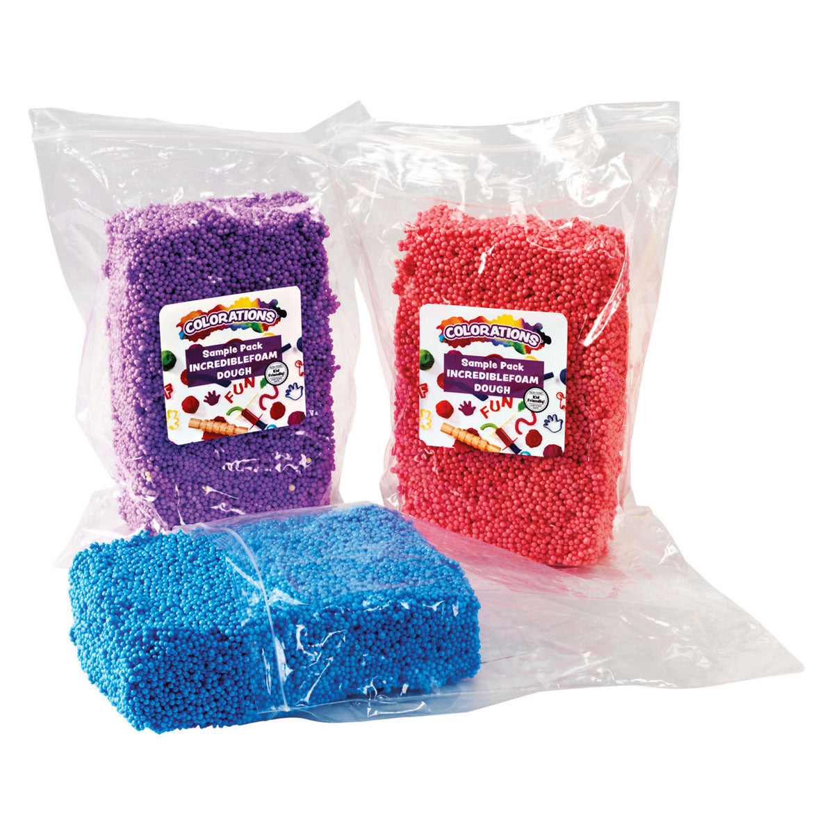 Kleuringen - foam klei kleur, set van 8