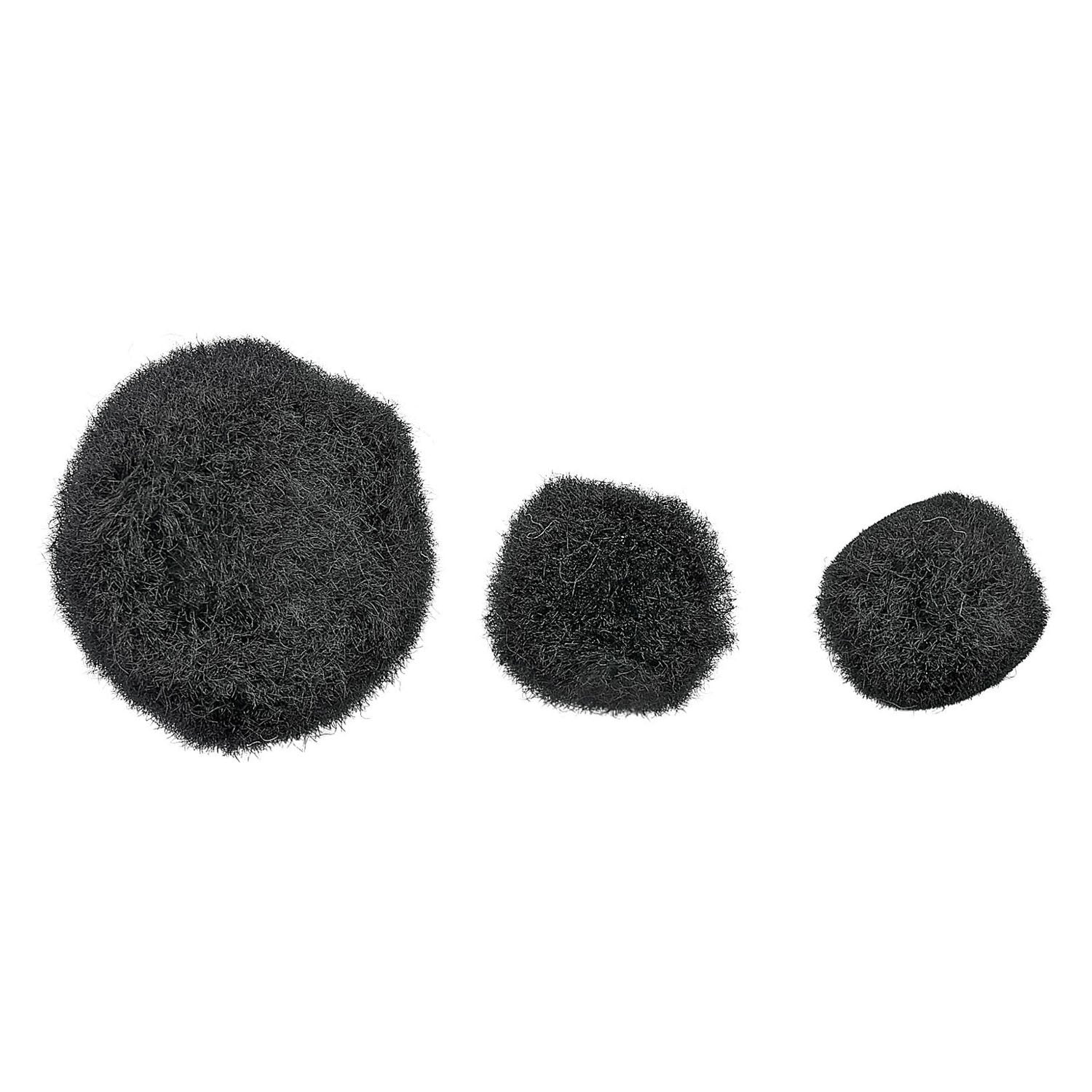 Colorations - pom poms zwart, 100st.