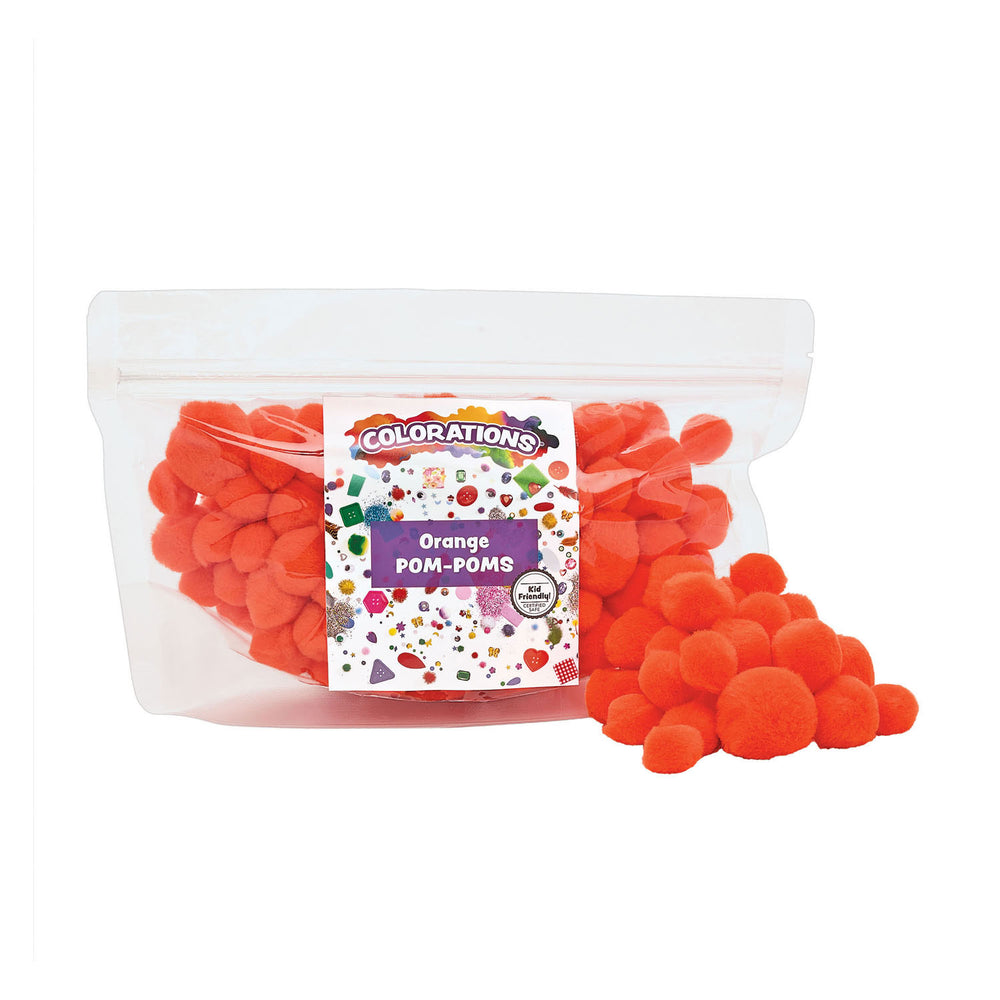 Colorations - pompons oranje, 100st.