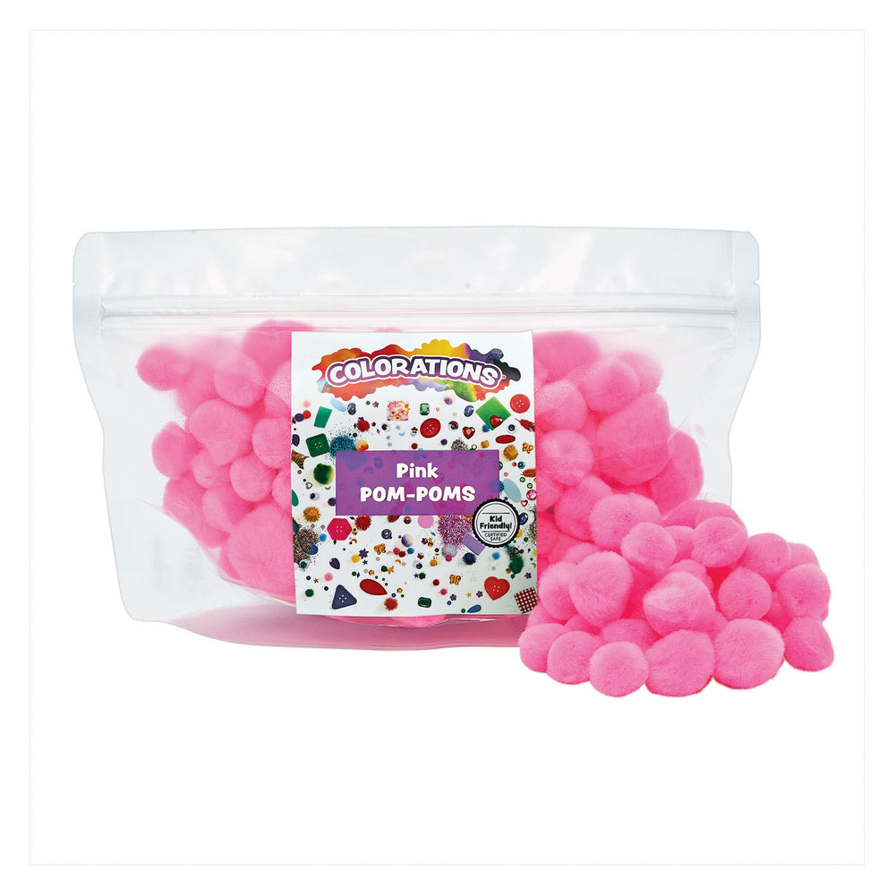 Colorations - pompons roze, 100st.
