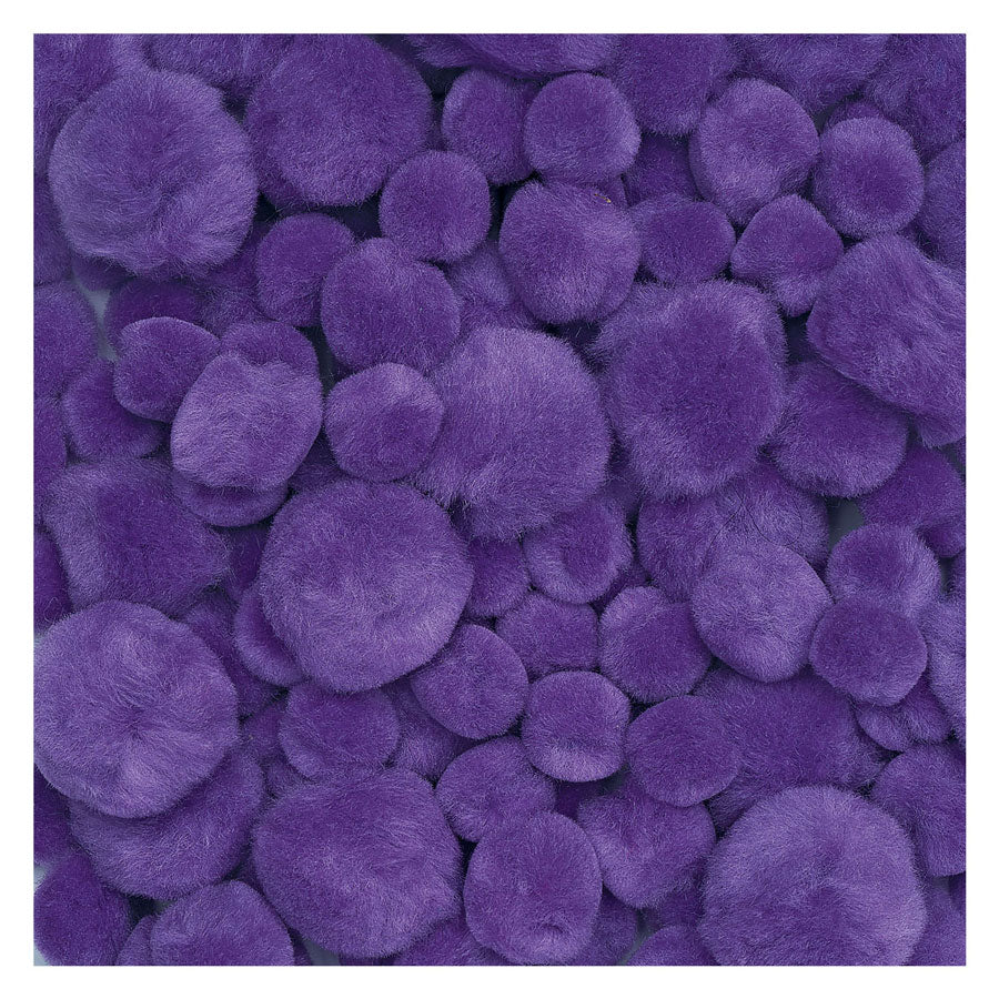 Colorations - pompons paars, 100st.
