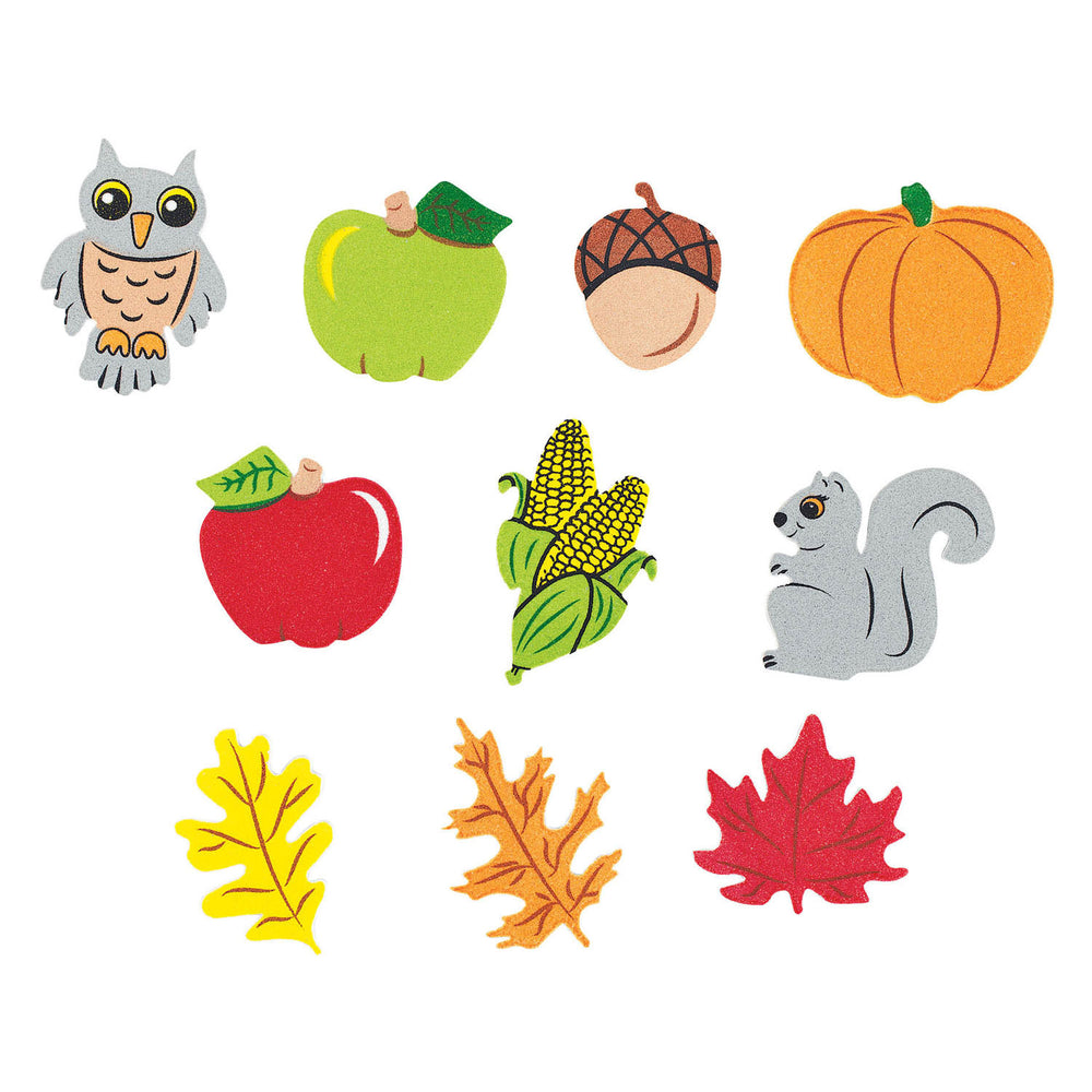 Kleuringen - stevige Foamstickers Herfst, 300st.