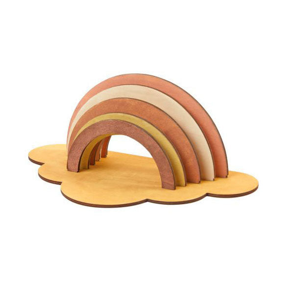 Kleuringen - maak een versier je eigen houten regenboog, set van 6