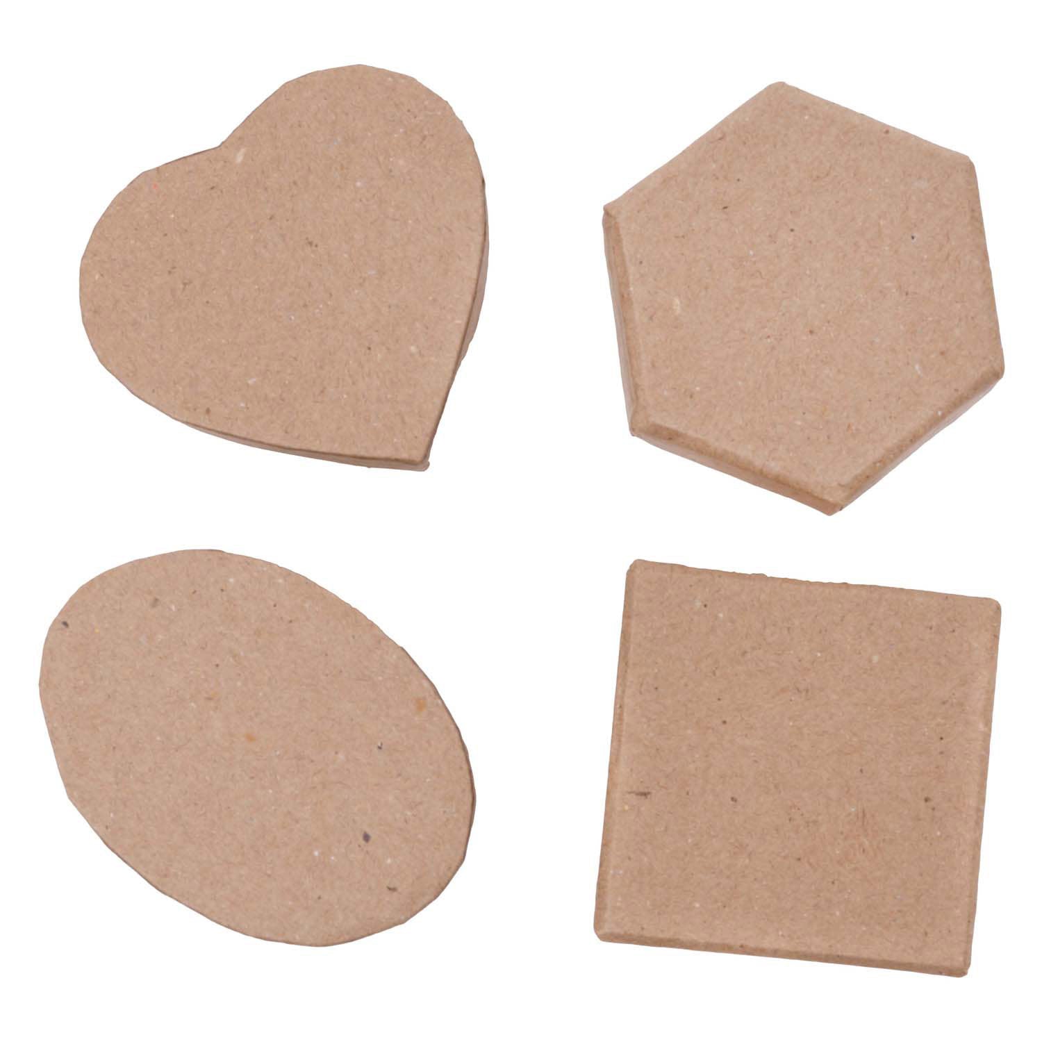 Colorations - papier-mache mini doosjes, 12st.