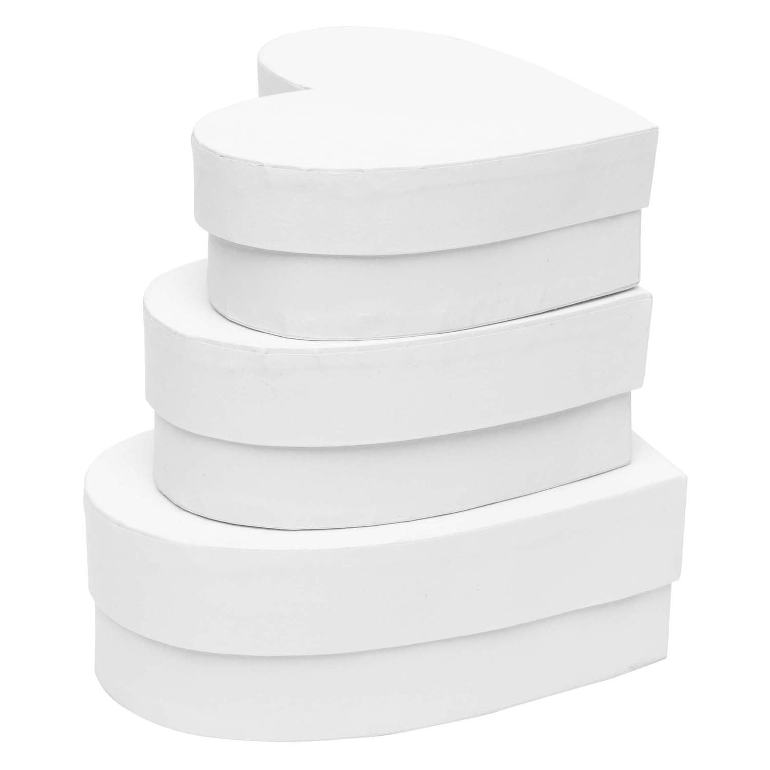 Colorations - papier-mache dozen hartvorm, 3st.