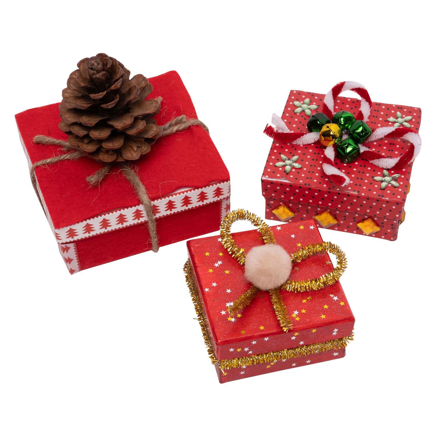 Colorations - papier-mache dozen vierkant, 3st.