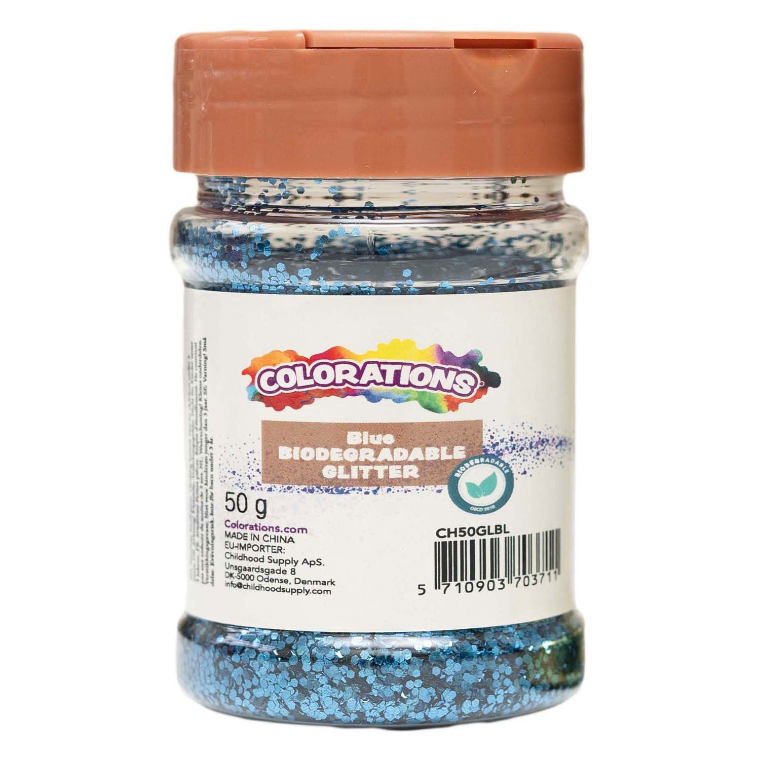 Kleuringen - biologisch afbreekbare glitter blauw - 50g