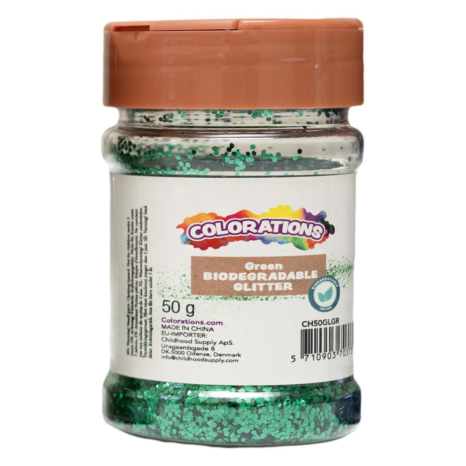 Kleurstoffen - biologisch afbreekbare glitter groen - 50g