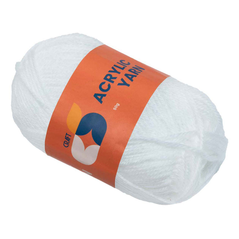Kleurstoffen - acrylgaren wit, 50g