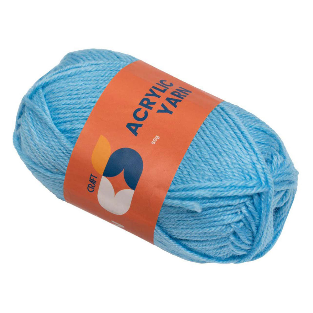 Kleuringen - acrylgaren lichtblauw, 50g