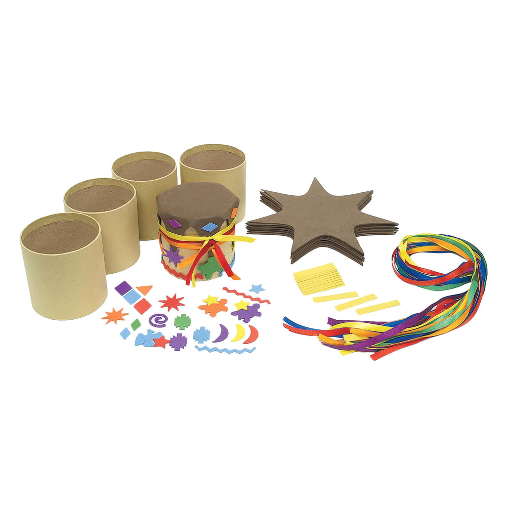Colorations knutselpakket maak je eigen drums, set van 12 stuks