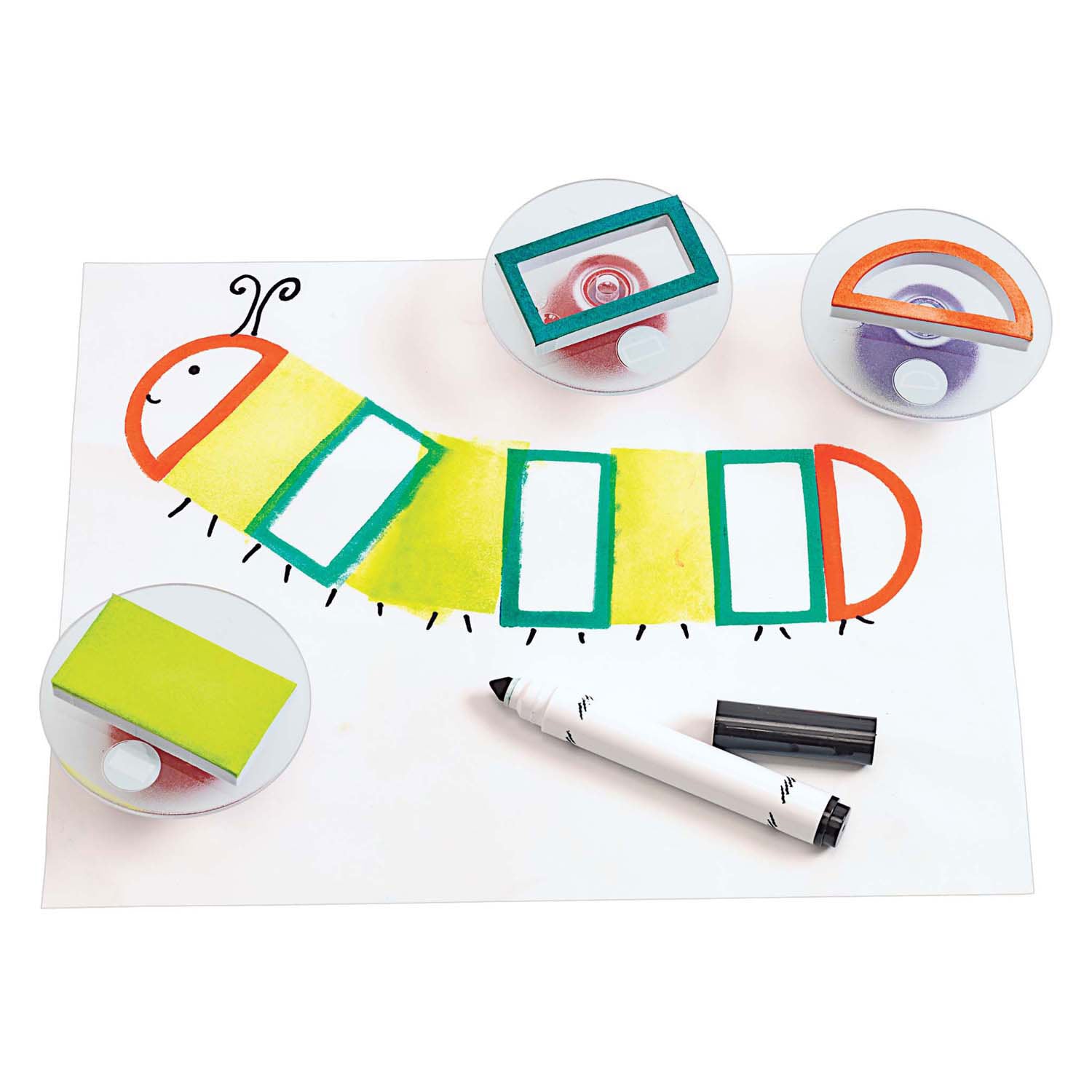 Colorations - easy grip stempels geometrisch, 14st.