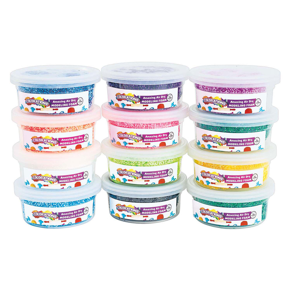 Colorations - gekleurde foam klei, 12st.