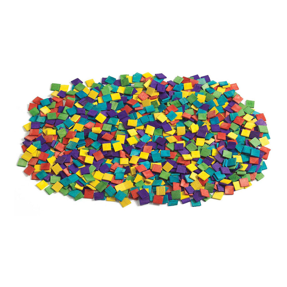 Colorations - houten mozaïek vierkantjes, 1000st.