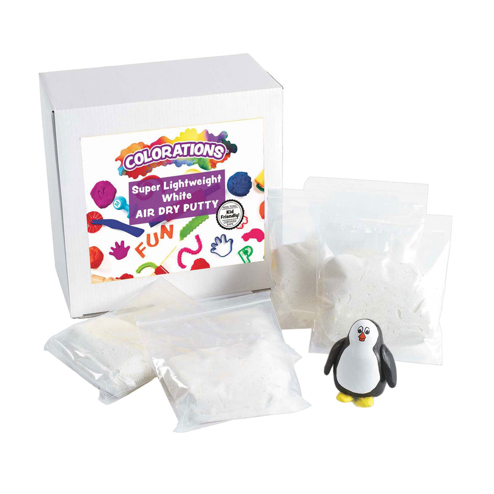 Colorations - superlichte boetseerklei - wit (16 zakjes a 56gram)