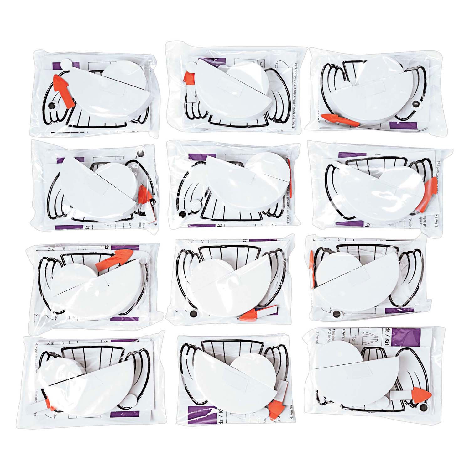 Colorations - vogel knutselset, 12dlg.