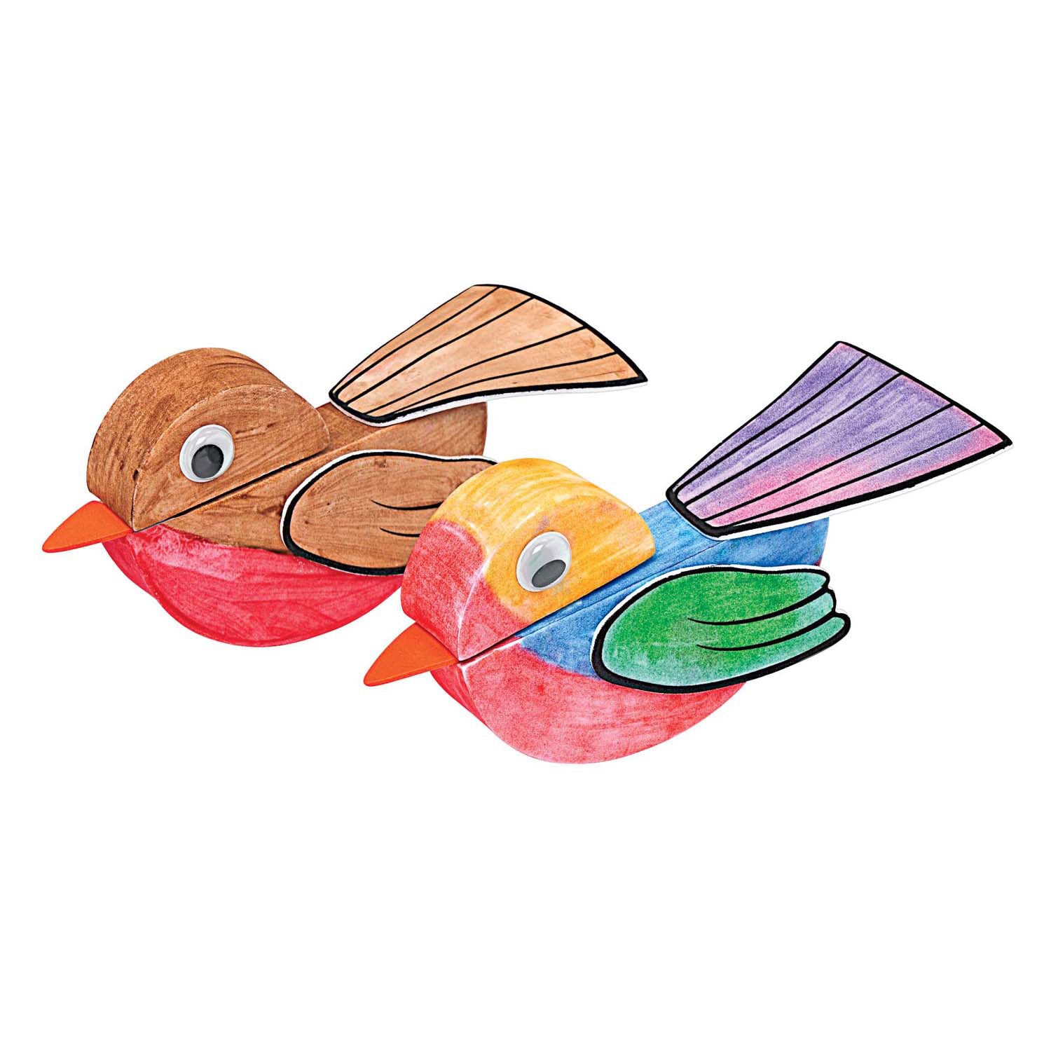 Colorations - vogel knutselset, 12dlg.