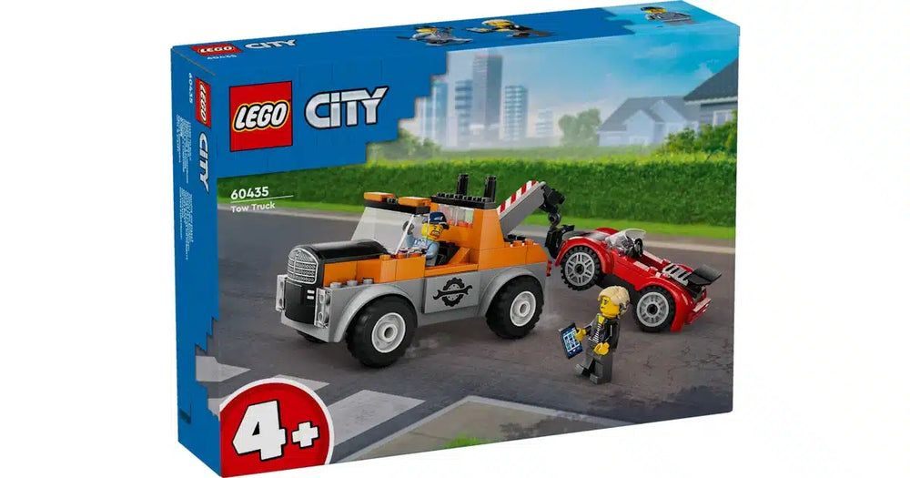 Lego city slaapwagen met sportauto reparatie - 60435