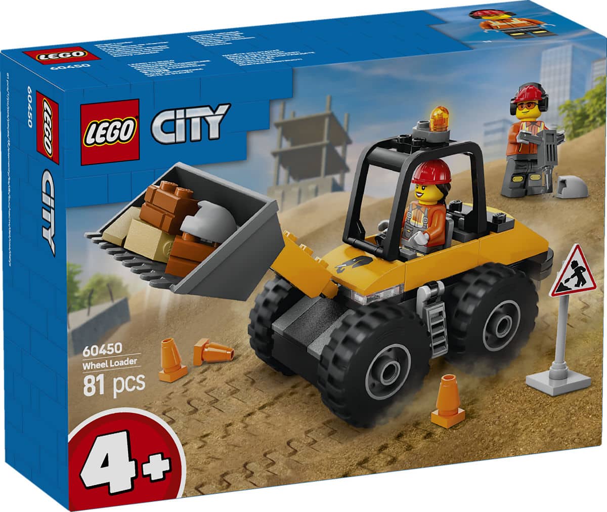 Lego city gele bulldozer graafmachine - 60450