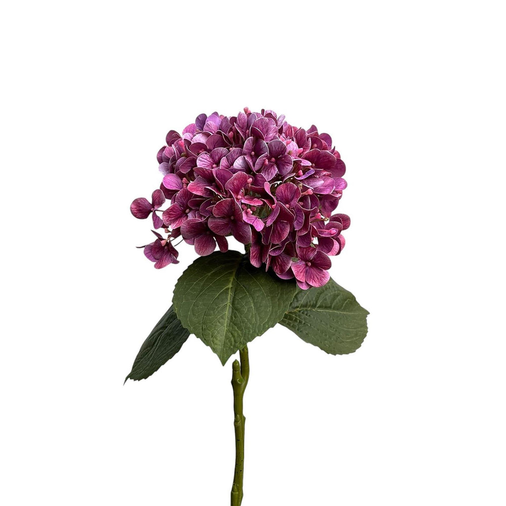 Roberts collection kunstbloem hydrangea real touch 75cm paars