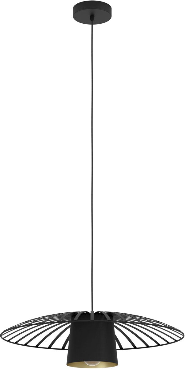 Eglo felixkirk hanglamp - e27 - ø 57 cm - zwart|goud - staal