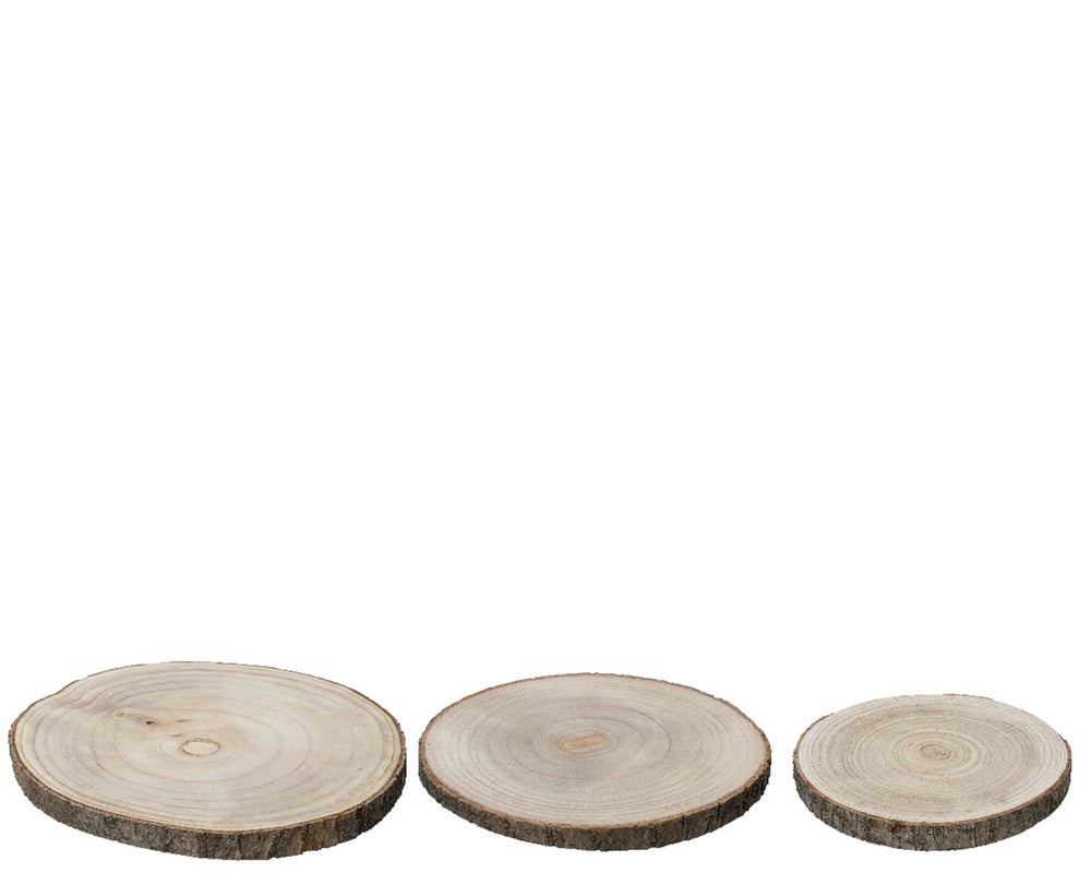 Decoris onderbord van paulowniahout 3-delig