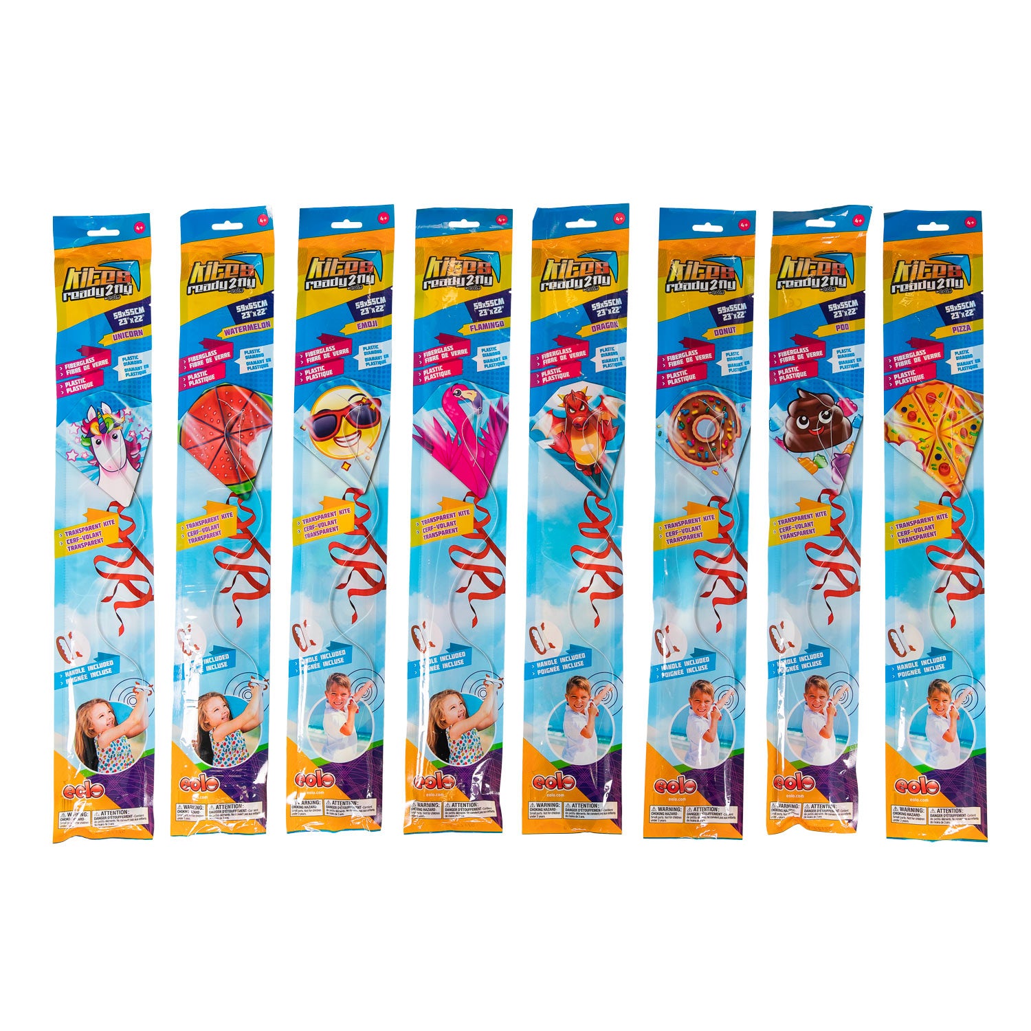 Vliegers klaar 2 vliegen - thema vliegers ruit display, 24st.