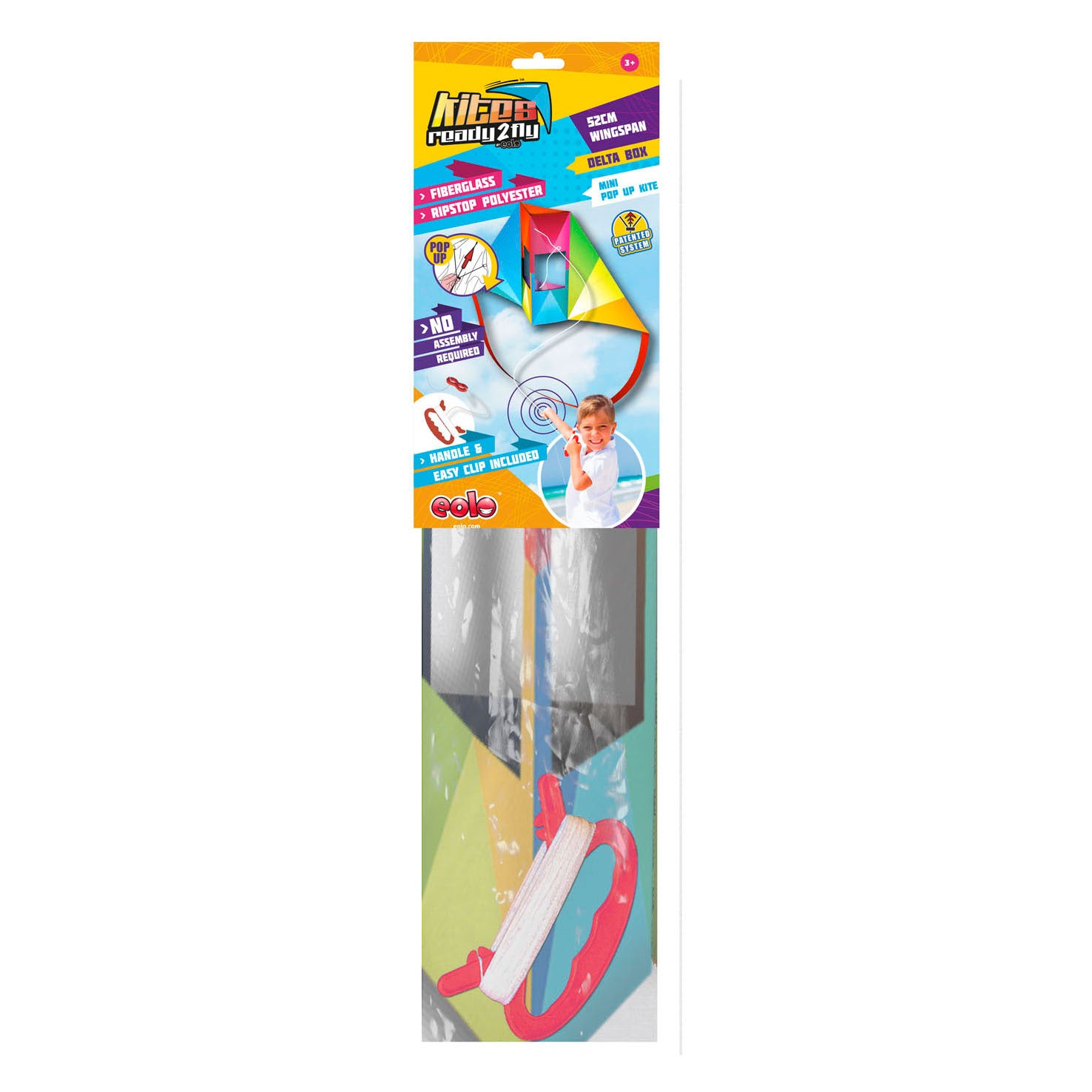 Vliegers klaar voor gebruik - pop-up mini nylon vlieger deltabox