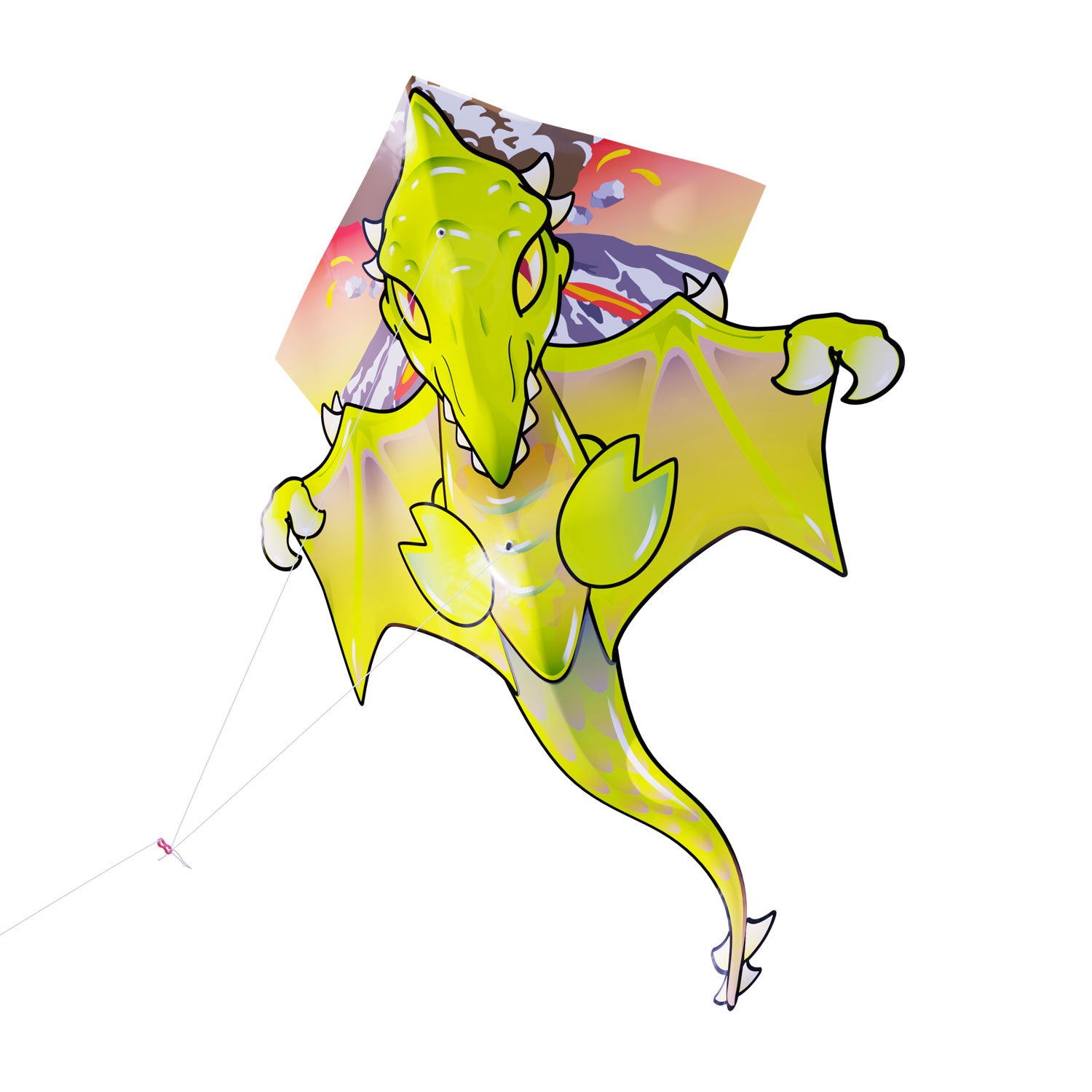 Vliegers klaar om te vliegen - pop-up nylon vlieger pteranodon dinosaurus